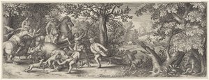 caça ao urso Cenas de caça (título da série) de Pieter Serwouters