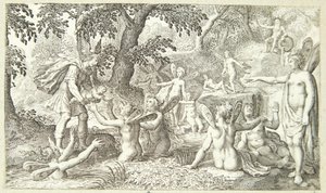 Mercúrio confia Baco às ninfas do Monte Nisa