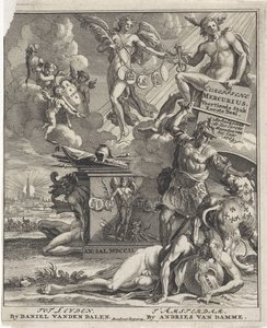 Página de rosto para: Mercúrio Europeu, 14ª parte, 1ª parte, 1703 de Pieter Sluyter