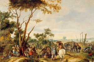 Acampamento de soldados. de Pieter Snayers