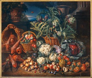 Nature morte: legumes e frutas - Natureza morta: Legumes e frutas ... de Pieter Snyers