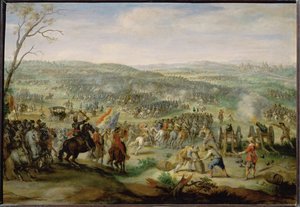 A batalha na Montanha Branca, perto de Praga ... de Pieter Snyers