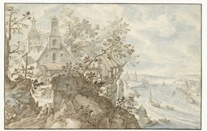 Rio com capela à esquerda de Pieter Stevens (I)