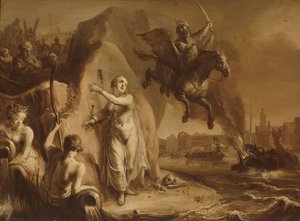 Perseu e Andrômeda. Alegoria da libertação dos Países Baixos pelo príncipe Frederik Hendrik de Pieter Symonsz Potter (attributed to)
