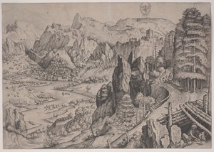 Magdalena Poenitens, impressão feita por Jan e Lucas van Duetecum de Pieter The Elder (after) Brueghel