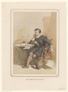 Jan Janszoon Starter em sua escrivaninha de Pieter Wilhelmus van de Weijer
