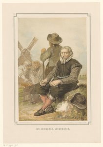 O fabricante de moinhos Jan Adriaanszoon Leeghwater no trabalho de Pieter Wilhelmus van de Weijer