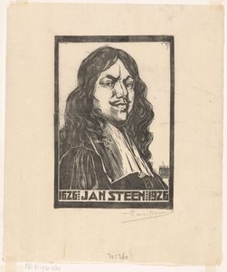 Retrato de Jan Steen (título no objeto) de Pieter Willem van Baarsel (signed by artist)