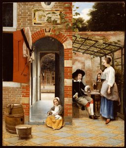 Pátio de uma casa em Delft, 1658