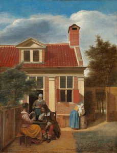 Números num Pátio atrás de uma Casa
Três Mulheres e um Homem no Pátio atrás de uma Casa de Pieter de Hooch