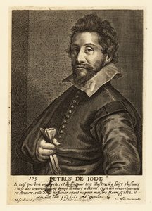 Retrato de Pieter de Jode o Ancião, gravador flamengo, desenhista, editor e pintor de Pieter de II Jode