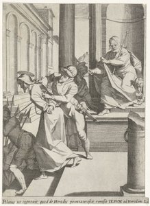 Cristo é enviado a Herodes por Pilatos
Paixão de Cristo (título da série)
Passionis et resurrectionis (título da série) de Pieter de Jode (I)