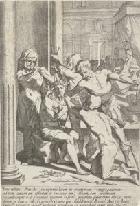 Doornenkroning van Christus Passie van Christus (título da série) Paixão e Ressurreição (título da série) de Pieter de Jode (I)