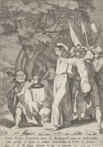 Gevangenneming van Christus Passie van Christus (título da série) Paixão e Ressurreição (título da série) de Pieter de Jode (I)