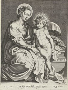 Maria com Cristo Criança por berço de Pieter de Jode (I)