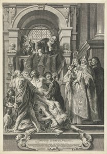 São Martinho cura um homem possuído de Pieter de Jode (II)