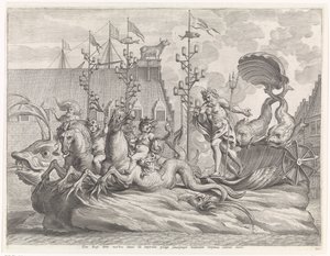 Espectáculo com a carruagem de Neptuno
Entrada alegre do Cardeal-Infante em Gand, 1635 (título da série)