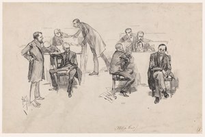 A Câmara dos Representantes durante o debate sobre a reforma constitucional em 1887 de Pieter de Josselin