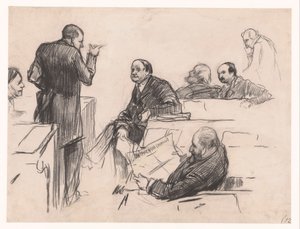 Deputados Sr. H.C. Verniers van der Loeff, A.J.W. Farncombe Sanders, G. M. van der Linden, J. Willink e Jhr. Sr. Ruys van Beerenbroek de Pieter de Josselin