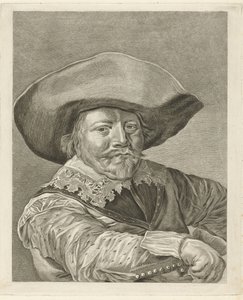 Retrato de um homem em traje do século XVII de Pieter de Mare