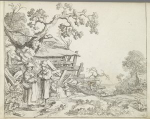 Paisagem com um agricultor e sua esposa Paisagens com figuras (título da série) Espelho da Natureza e Escola de Desenho (...) (título da série)