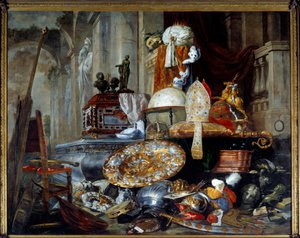 Alegoria dos Vanites do Mundo. Pintura de Pieter Boel (1622-1674) Ec. Flam.