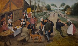 Quermesse flamenga, segunda metade do século XVI (óleo sobre madeira) de Pieter the Younger (studio of) Brueghel