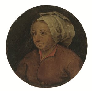 Cabeça de mulher (óleo sobre painel) de Pieter the Younger Brueghel