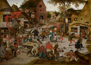 Quermesse da festa de São Jorge (óleo sobre painel) de Pieter the Younger Brueghel