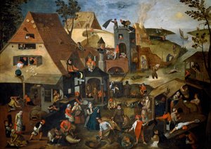 Provérbios Neerlandeses, c.1559 (óleo sobre painel)