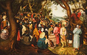 São João Batista pregando no deserto, c.1633-50 de Pieter Brueghel the Younger