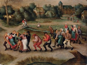 Dançarinos de São João em Molenbeeck, 1592 de Pieter Brueghel the Younger
