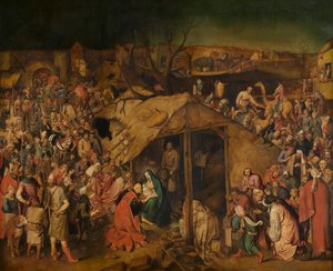 A Adoração dos Reis Magos (óleo sobre tela) de Pieter the Younger Brueghel