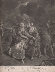 A Sra. Cibber na Personagem de Cordelia em Peça de Teatro do Rei Lear, Acto III
