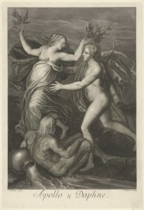 Apollo e Daphne (título no objeto) Histórias de amor mitológicas (título da série) de Pieter van Gunst