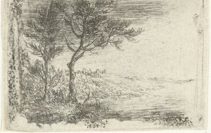 Alemão: Paisagem com duas árvores