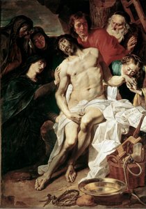 Deposição de cristo de cruz (óleo sobre tela