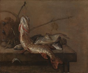 Natureza morta com peixe de Pieter van Noort