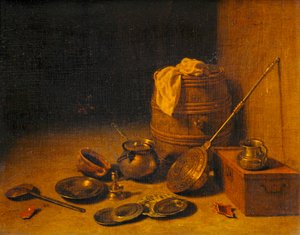 Utensílios de cozinha - Utensílios de cozinha ... de Pieter van den (c.1613 c.73) Bosch
