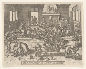 Apenschool Apenspel (título da série) de Pieter van der Borcht (I)