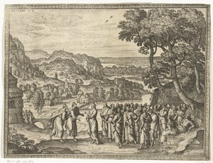 Cristo responde aos discípulos de João Imagens e cenas da Bíblia (título da série) de Pieter van der Borcht (I)