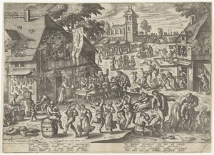 Festa da Guilda de São Sebastião de Pieter van der Borcht (I)