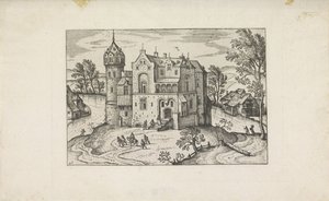 Castelo sobre um rio
Pequenas paisagens (título da série) de Pieter van der Borcht (I)