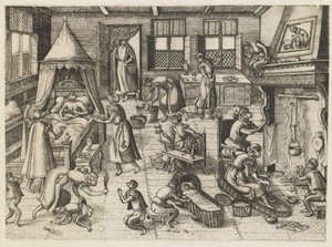 quarto infantil Jogo do macaco (título da série) de Pieter van der Borcht (I)