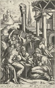 Adoração pelos pastores de Pieter van der Heyden