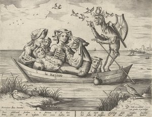 O barco azul Bie blau schuijte (título no objeto) de Pieter van der Heyden