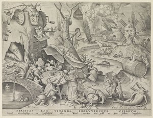 Glutonaria
Gula (título sobre o objecto)
Os sete pecados mortais (título da série) de Pieter van der Heyden