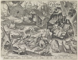 Preguiça Desídia (título no objeto) Os Sete Pecados Capitais (título da série) de Pieter van der Heyden