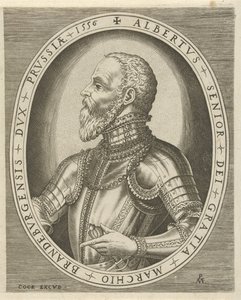 Retrato de Albrecht Friedrich, Contagem de Mercado de Brandenburgo
Retratos de réguas (título da série) de Pieter van der Heyden