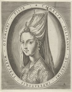 Retrato de Camalia, filha de Suleyman I, o Grande
Retratos de réguas (título da série) de Pieter van der Heyden